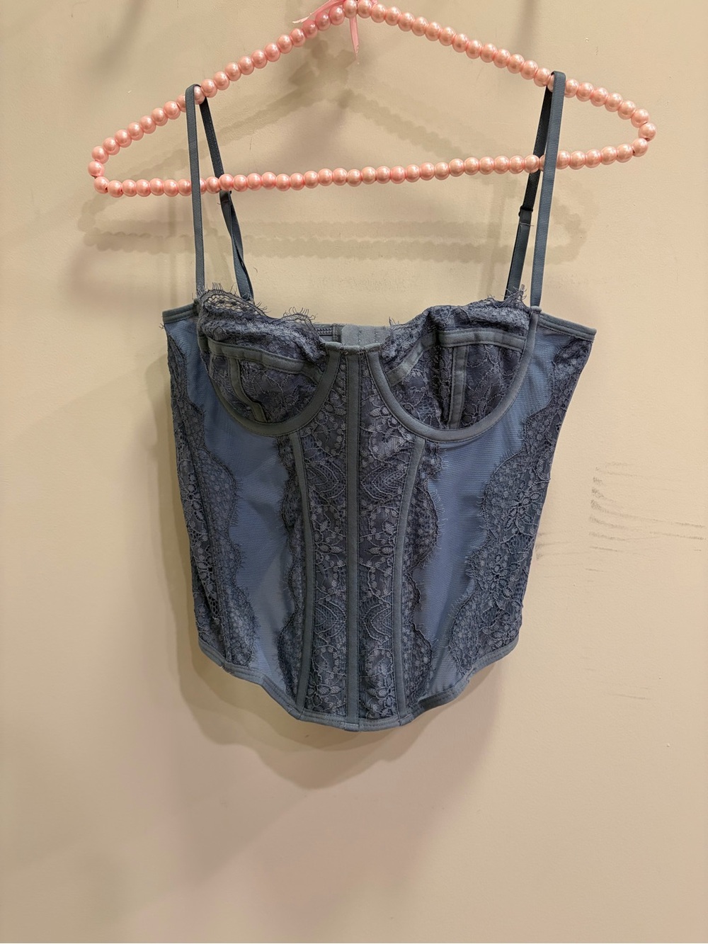Out from under size M blue corset top